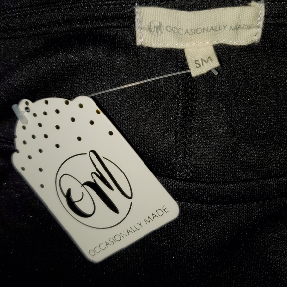 NWT Occasionally Made Knit Dress Black Bell Sleeve Size Small - Picture 6 of 6